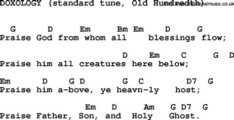doxology chords|DOXOLOGY CHORDS (ver 6) by Misc Praise Songs.